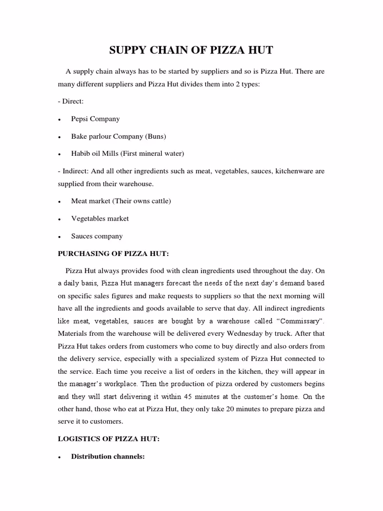 What is Pizza Hut & supply chain digital magazine?