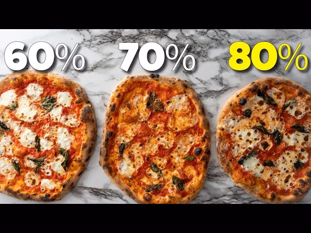 How does hydration affect pizza dough elasticity?