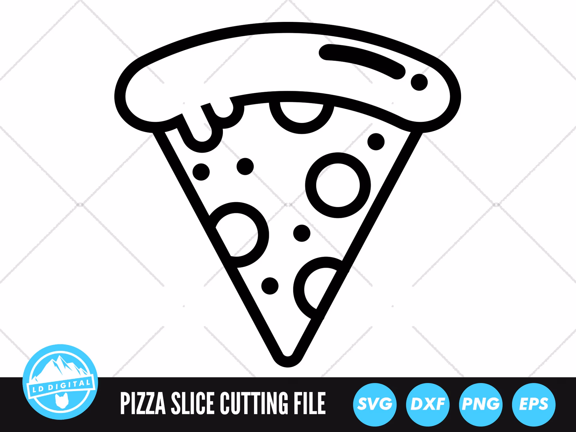 How many pizza SVGS (Scalable Vector graphic files) are there?
