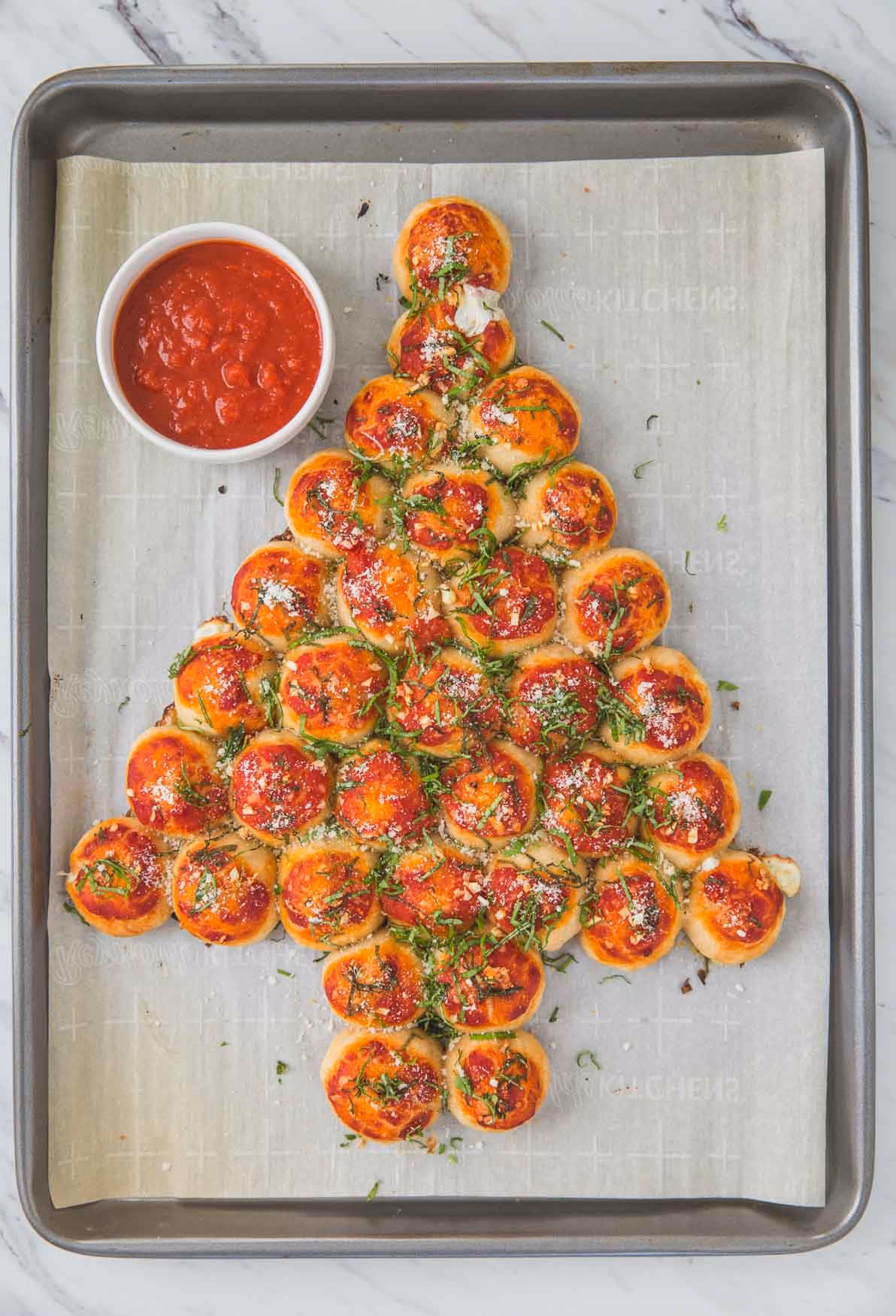 Do you make Christmas pizza in the shape of a Christmas tree?