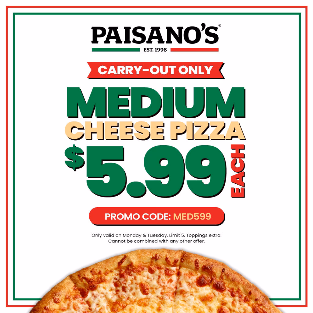 Comment obtenir la deuxième pizza à moitié prix ?