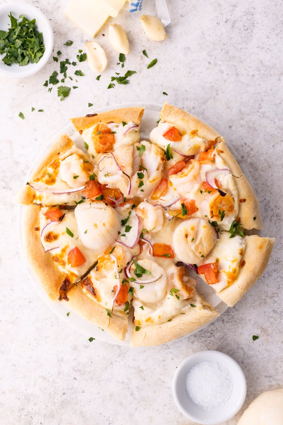 What is seafood pizza on the grill?