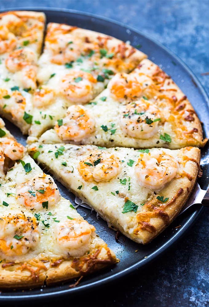 How long does it take to make shrimp pizza?