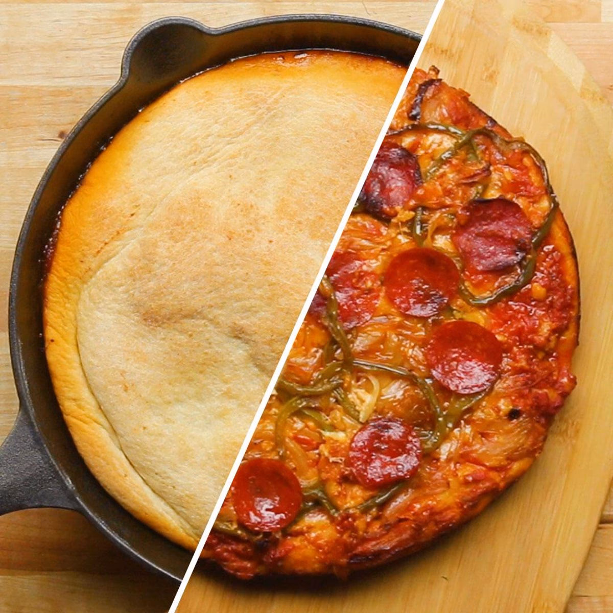 How do you make an upside down pizza?