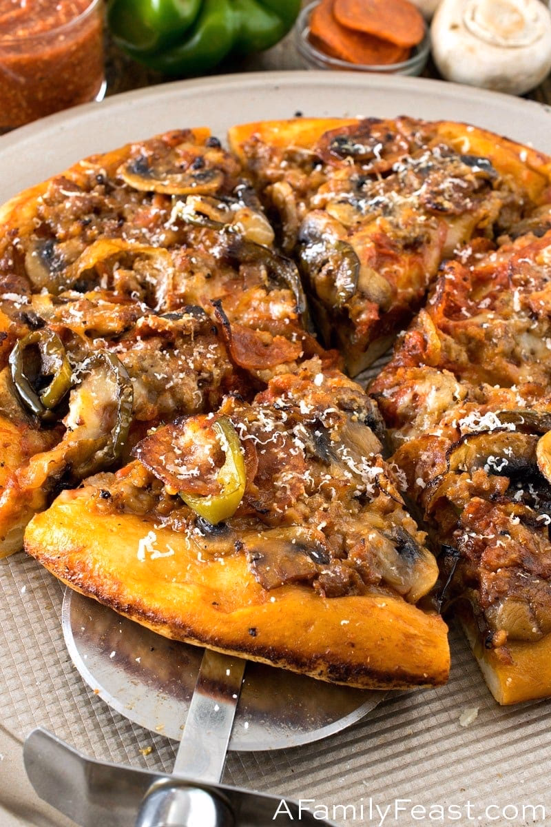 How do you make an upside down pizza?