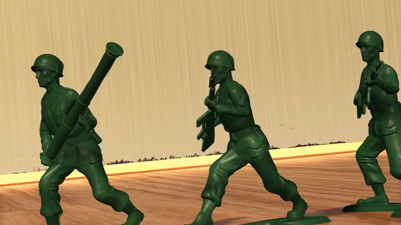 What does Sarge say to his soldiers?