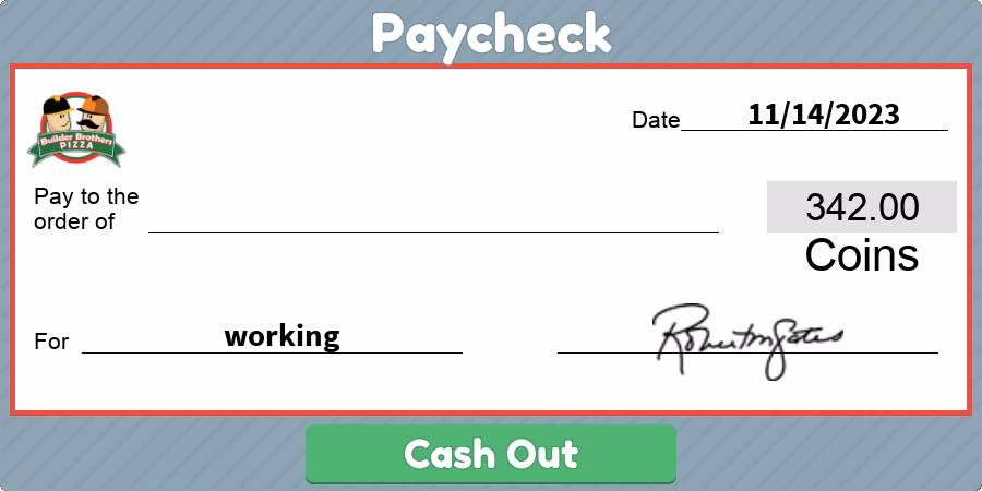 Are there any work at a pizza place codes?